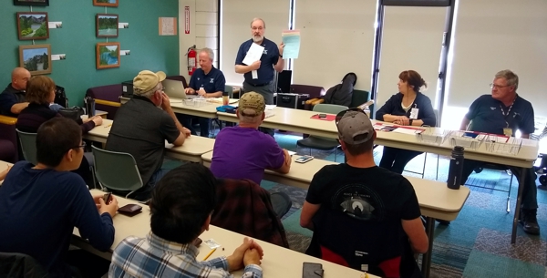 A VE exam session in progress